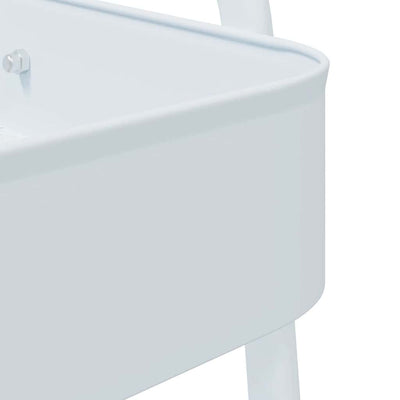 Valkoinen säilytyskärry Robescu 42x41,5x77cm (3-kerroksinen, terästä)