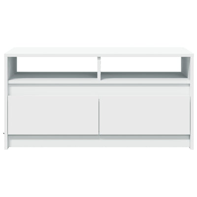 Valkoinen sohvapöytä led-valoilla Guropol (puinen)