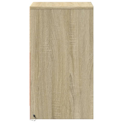 Yöpöytä led-valoilla Bulz (sonoma-tammi puinen)