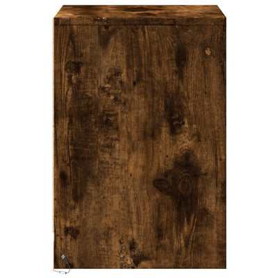 Yöpöytä led-valoilla Timpu (2 kpl savutammi puinen)