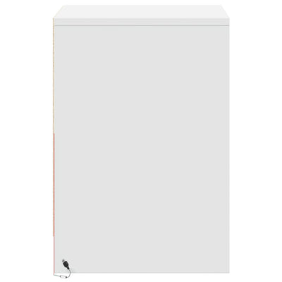 Valkoinen yöpöytä led-valoilla Hanibal (puinen)