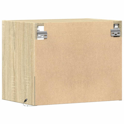 Sonoma tammi seinäkiinnitettävä yöpöytä Sazil (led-valoilla)