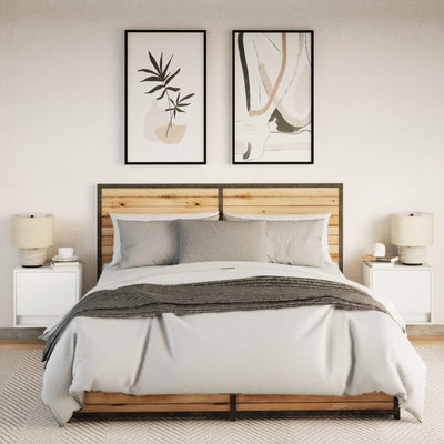 Valkoinen seinäkiinnitettävät yöpöydät led-valoilla Neofit (2 kpl)