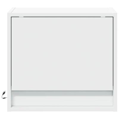 Valkoinen seinäkiinnitettävät yöpöydät led-valoilla Neofit (2 kpl)