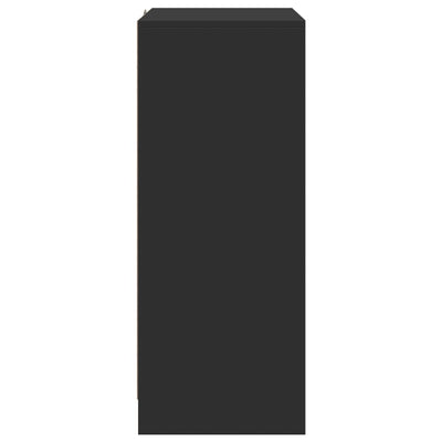 Senkki LED-valoilla musta 77x34x85 cm tekninen puu