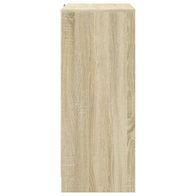 Senkki LED-valoilla Sonoma-tammi 77x34x85 cm tekninen puu