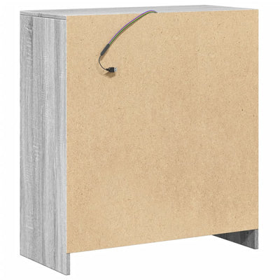 Senkki LED-valoilla harmaa Sonoma 77x34x85 cm tekninen puu