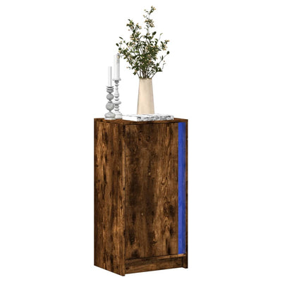 Senkki LED-valoilla savutammi 42,5x34x85 cm tekninen puu