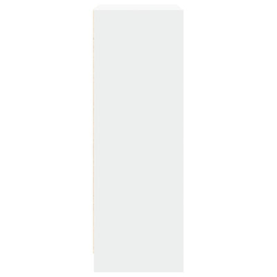 Senkki LED-valoilla valkoinen 77x34x100 cm tekninen puu