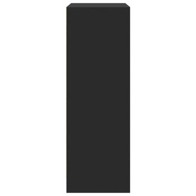 Senkki LED-valoilla musta 77x34x100 cm tekninen puu