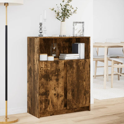 Senkki LED-valoilla savutammi 77x34x100 cm tekninen puu