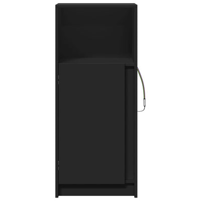 Senkki LED-valoilla musta 42,5x34x100 cm tekninen puu
