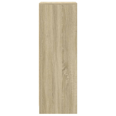 Senkki LED-valoilla Sonoma-tammi 42,5x34x100 cm tekninen puu