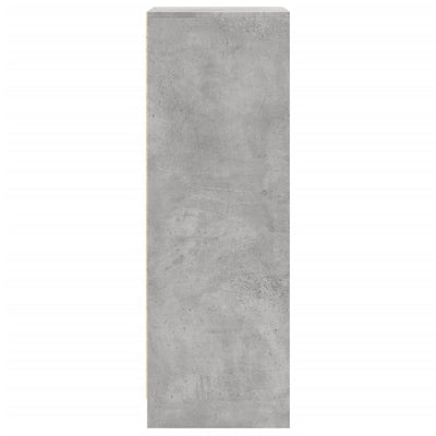 Senkki LED-valoilla betoninharmaa 42,5x34x100 cm tekninen puu