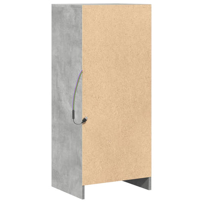 Senkki LED-valoilla betoninharmaa 42,5x34x100 cm tekninen puu