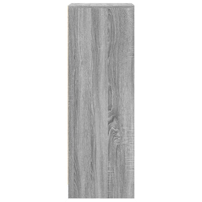 Senkki LED-valoilla harmaa Sonoma 42,5x34x100 cm tekninen puu