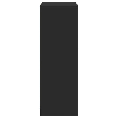 Senkki LED-valoilla musta 72x34x100 cm tekninen puu