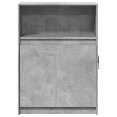 Senkki LED-valoilla betoninharmaa 72x34x100 cm tekninen puu