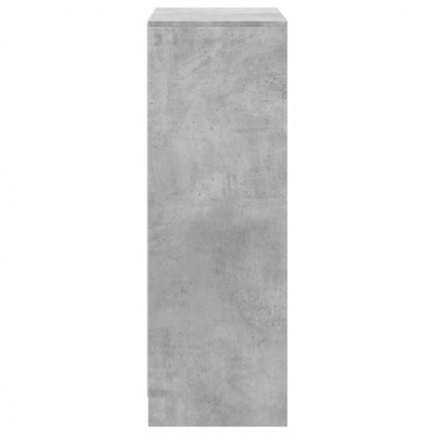 Senkki LED-valoilla betoninharmaa 72x34x100 cm tekninen puu