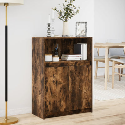 Senkki LED-valoilla savutammi 72x34x100 cm tekninen puu