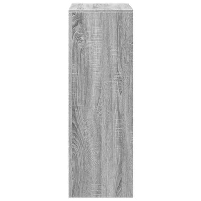 Senkki LED-valoilla harmaa Sonoma 72x34x100 cm tekninen puu