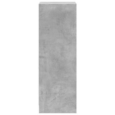 Senkki LED-valoilla betoninharmaa 38x34x100 cm tekninen puu