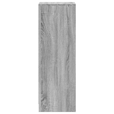 Senkki LED-valoilla harmaa Sonoma 38x34x100 cm tekninen puu