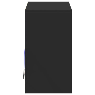 Senkki LED-valoilla musta 72x34x61 cm tekninen puu