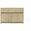 TV-taso LED-valoilla Sonoma-tammi 91x34x61 cm tekninen puu