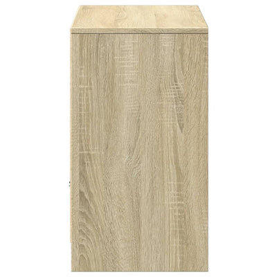 TV-taso LED-valoilla Sonoma-tammi 91x34x61 cm tekninen puu
