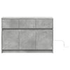 TV-taso LED-valoilla betoninharmaa 91x34x61 cm tekninen puu