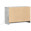 TV-taso LED-valoilla betoninharmaa 91x34x61 cm tekninen puu
