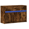 TV-taso LED-valoilla savutammi 91x34x61 cm tekninen puu