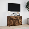 TV-taso LED-valoilla savutammi 91x34x61 cm tekninen puu