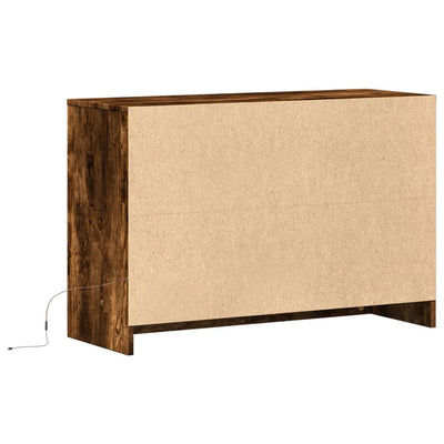 TV-taso LED-valoilla savutammi 91x34x61 cm tekninen puu
