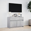 TV-taso LED-valoilla harmaa Sonoma 91x34x61 cm tekninen puu