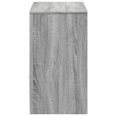 TV-taso LED-valoilla harmaa Sonoma 91x34x61 cm tekninen puu