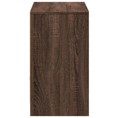 TV-taso LED-valoilla ruskea tammi 91x34x61 cm tekninen puu