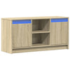 TV-taso LED-valoilla Sonoma-tammi 100x34x50 cm tekninen puu