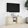 TV-taso LED-valoilla Sonoma-tammi 100x34x50 cm tekninen puu