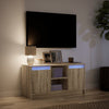 TV-taso LED-valoilla Sonoma-tammi 100x34x50 cm tekninen puu