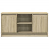 TV-taso LED-valoilla Sonoma-tammi 100x34x50 cm tekninen puu