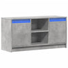 TV-taso LED-valoilla betoninharmaa 100x34x50 cm tekninen puu