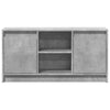 TV-taso LED-valoilla betoninharmaa 100x34x50 cm tekninen puu