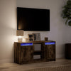 TV-taso LED-valoilla savutammi 100x34x50 cm tekninen puu