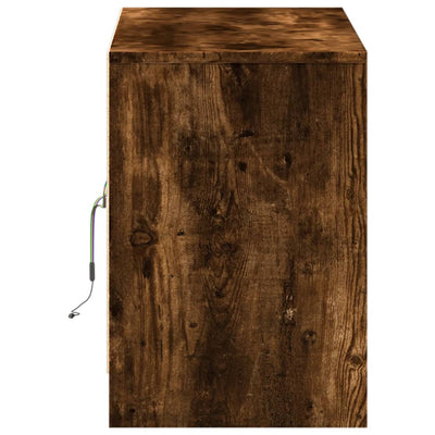 TV-taso LED-valoilla savutammi 100x34x50 cm tekninen puu