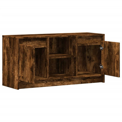 TV-taso LED-valoilla savutammi 100x34x50 cm tekninen puu