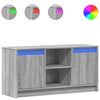 TV-taso LED-valoilla harmaa Sonoma 100x34x50 cm tekninen puu