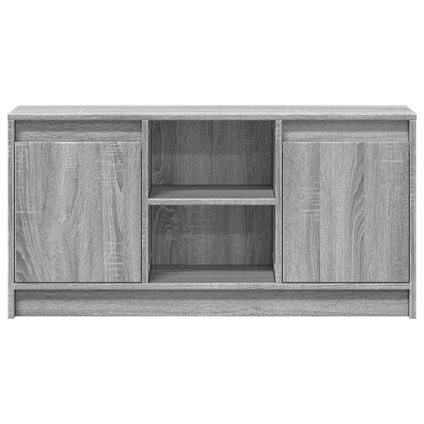 TV-taso LED-valoilla harmaa Sonoma 100x34x50 cm tekninen puu