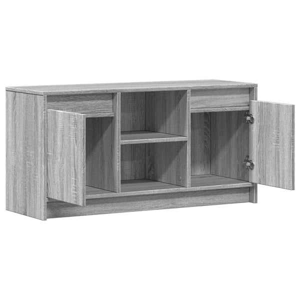 TV-taso LED-valoilla harmaa Sonoma 100x34x50 cm tekninen puu